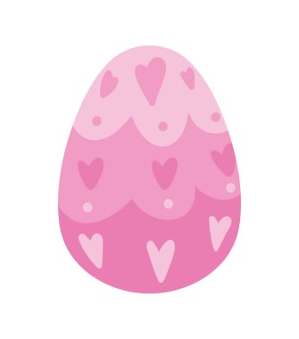 easter pink egg icon white background