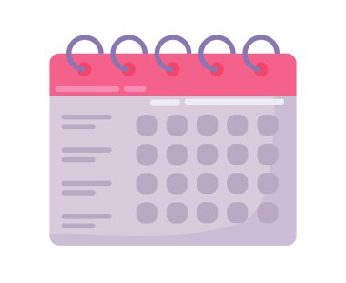 calendar icon vector white background