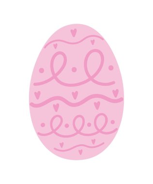 easter egg decoration icon white background