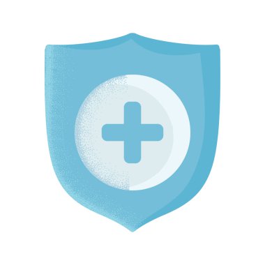 medicine shield sign icon white background