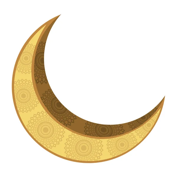 Crescent Moon Vector Icon Design — Stockvektor