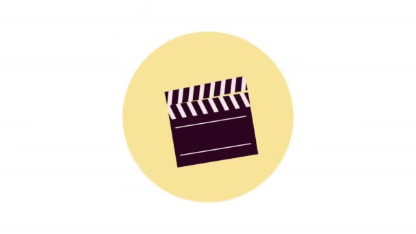 Výroba Film Clapperboard Zařízení Animace Video Animované — Stock video