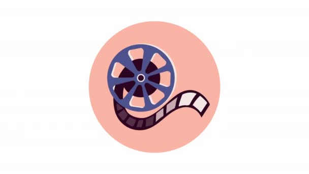 Cinema Film Tape Reel Animation Video Animated — Vídeos de Stock