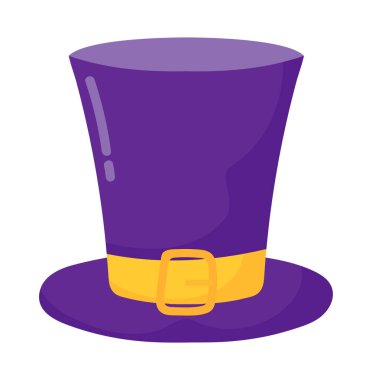 Mardi gras şapka simgesi izole