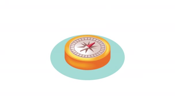 Compass Guide Device Tech Animation Video Animated — Video