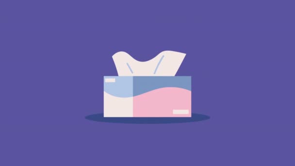 Tissue Box Pack Product Animation Video Animated — 비디오