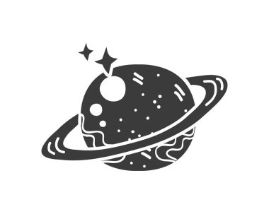 planet esoteric colorless icon isolated