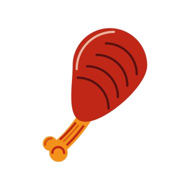 bbq chicken icon white background
