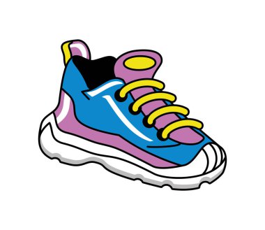 shoe 90s pop art icon isolated