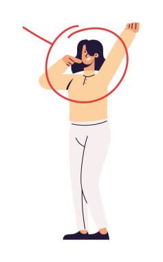 woman hire me icon white background