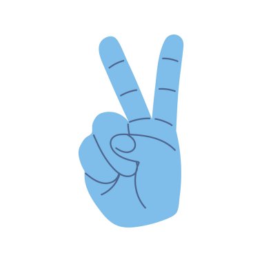 peace and love hand gesture icon isolated