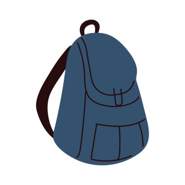 blue backpack icon white background