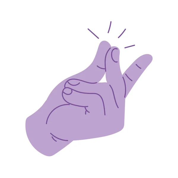 Snapping Fingers Gesture Icon Isolated — ストックベクタ