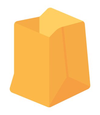 grocery paper bag icon white background