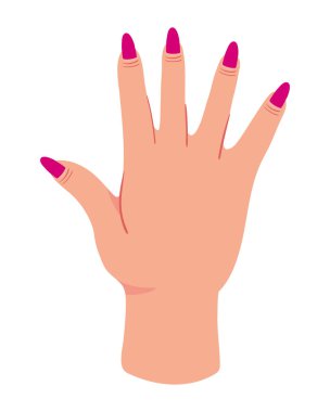 hand of woman retro and nostalgic neon