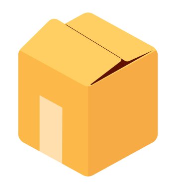 delivery open box icon white background