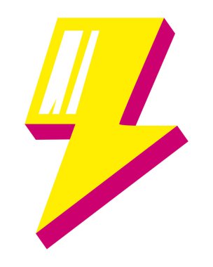 lightning retro and nostalgic neon