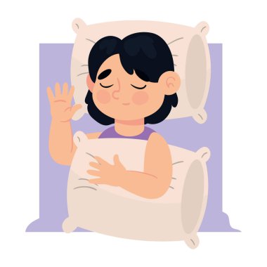 boy sleep with pillow on bed