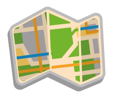 navigation map icon white background