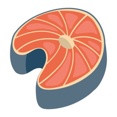 fish healthy food icon isolated