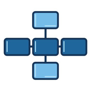 organization chart business icon isolated design