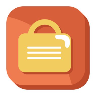 security mobile app icon isolated design