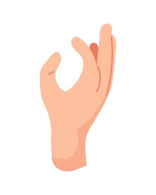 hand cartoon gesture icon isolated
