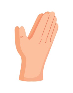 raised hands gesture icon isolated design