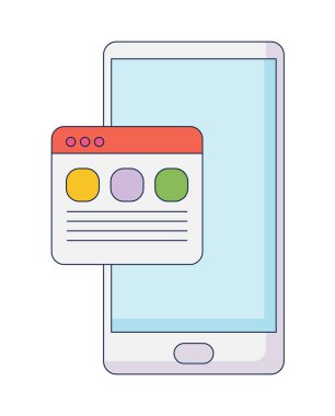web development smartphone icon isolated