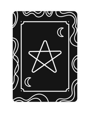 tarot esoteric colorless icon isolated