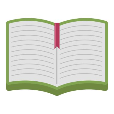 open book learn, book day icon isolated