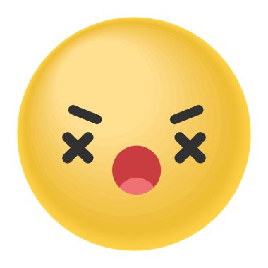 death emoticon social media icon isolated