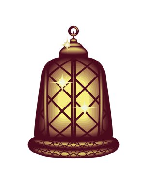 arab lantern icon isolated style