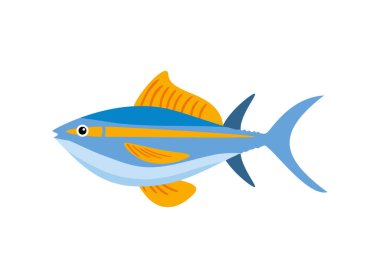 tropical fish icon isolated design