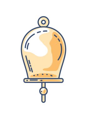 maritime bell nautical icon isolated