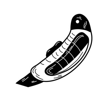 cutter supply doodle icon isolated