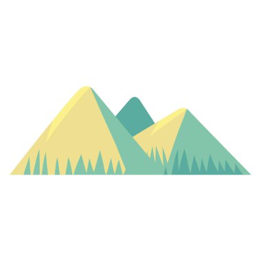 mountains grass spring icon isolated