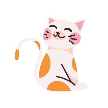 cat spring character icon isolated