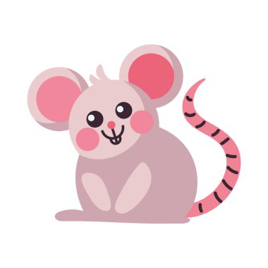 mouse spring character icon isolated