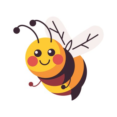 bee spring character icon isolated