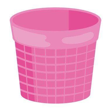 pink basket icon isolated design