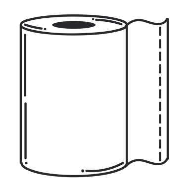 kitchen roll for cleaning icon isolated