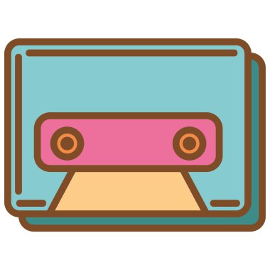 cassette retro icon isolated design