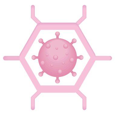 science coronavirus structure icon isolated style