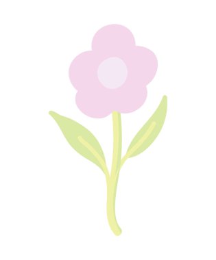 çiçek ve yaprak simgesi izole