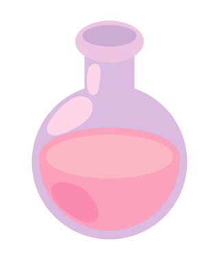 chemical flask school supply icon isolated