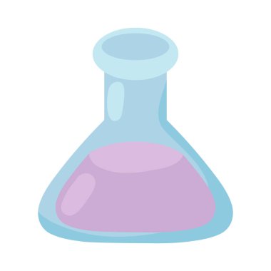 laboratory flask school supply icon isolated