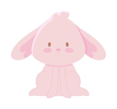 cute bunny icon isolated design