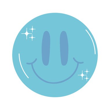 smiley retro and nostalgic icon isolated