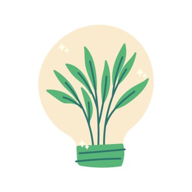 light bulb ecological sustainability icon isolated